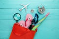 Beach accessory, hat, sunglasses, shoes, umbrella, airplane model, ear