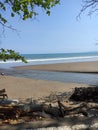 beach in the afternoon with special people Royalty Free Stock Photo