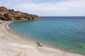 The beach of Aghia Fotia, near Ierapetra, Crete, Greece Royalty Free Stock Photo