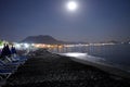 Beach of Alanya at Night, Turkey Royalty Free Stock Photo