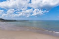 City Pionersky, Kaliningrad region. The beach along the Baltic Sea in sunny summer day