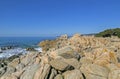 Beach along coast of Olmeto, near Propriano, Southern Corsica Royalty Free Stock Photo