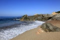 Beach along coast of Olmeto, near Propriano, Southern Corsica Royalty Free Stock Photo