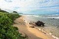 The beach along Lihue in Kauai, Hawaii