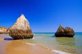 Beach Alvor Poente in Algarve, Portugal Royalty Free Stock Photo