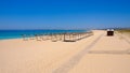 Beach Alvor Poente in Algarve, Portugal Royalty Free Stock Photo