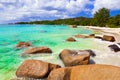 Beach Anse Lazio at island Praslin, Seychelles Royalty Free Stock Photo