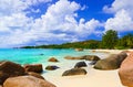 Beach Anse Lazio at island Praslin, Seychelles Royalty Free Stock Photo