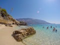 Beach Argostoli swimmers dive