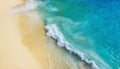 Beach as a background from top view. Waves and azure water as a background. Summer seascape from air. Bali island, Indonesia.