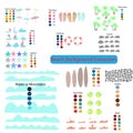Beach background extraction with HTML color code illustration vector. You can mix and edit any items together