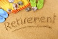 Retirement planning beach vacation concept Royalty Free Stock Photo