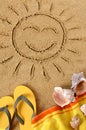 Beach summer smiling sun