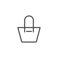 Beach bag line icon Royalty Free Stock Photo