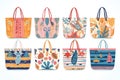 beach bags with different patterns