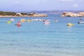 The beach at Baja Sardinia in Sardinia, italy