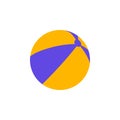 beach ball flat icon. Element of beach holidays colored icon for mobile concept and web apps. Detailed beach ball flat icon can be Royalty Free Stock Photo