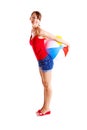 Beach ball girl Royalty Free Stock Photo