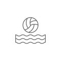 Beach ball icon. Element of swimming poll thin line icon