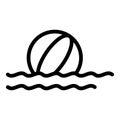 Beach ball icon outline vector. Summer water toy Royalty Free Stock Photo