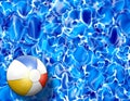 Beach Ball In Pool Water Illustration Royalty Free Stock Photo