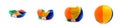 The beach ball set Royalty Free Stock Photo