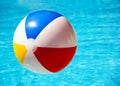 Beach ball in swimming pool Royalty Free Stock Photo