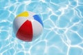 Beach ball in swimming pool Royalty Free Stock Photo