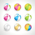 Beach balls set vector Royalty Free Stock Photo