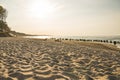 Beach of the Baltic Sea with evening sun Royalty Free Stock Photo