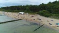 Beach Baltic Sea Ustronie Morskie Plaza Morze Baltycki Aerial View Poland