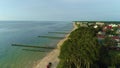 Beach Baltic Sea Ustronie Morskie Plaza Morze Baltycki Aerial View Poland