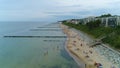 Beach Baltic Sea Ustronie Morskie Plaza Morze Baltycki Aerial View Poland