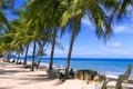 Beach Ban Krut Beach idyllic with coconut and blue sea