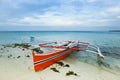 Beach Banka outrigger fishing boat philippines Royalty Free Stock Photo