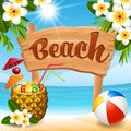 Beach banner Royalty Free Stock Photo