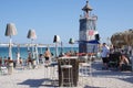 Beach bar on the Black Sea coast Royalty Free Stock Photo
