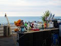 Beach bar in Eforie Nord at Black Sea Royalty Free Stock Photo