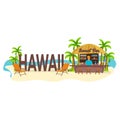 Beach Bar. Hawaii. Travel. Palm, drink, summer, lounge chair, tropical.