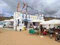 Beach bar at Playa de Tauro at Puerto Rico on Gran Canaria, Spain Royalty Free Stock Photo