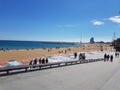 Beach of Barcelona, Spain 2019 Royalty Free Stock Photo