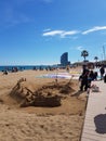 Beach of Barcelona, Spain 2019 Royalty Free Stock Photo