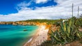 Beach of Barranco das Canas in Portimao, Algarve, Portugal. Praia do Barranco das Canas in Portimao, Portugal, Algarve