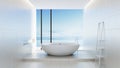Beach bathroom - Luxury and modern hotel Royalty Free Stock Photo