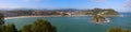 Beach and bay of La Concha in the city of Donostia