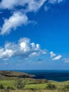 Beach, beach clouds and bad weather, sea bad weather and clouds to rain Royalty Free Stock Photo