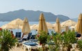 Beach. The beaches of the city of Marmaris. Turkey. View of the Aegean Sea and the beaches in Marmaris