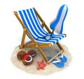 Beach bed and tent Royalty Free Stock Photo