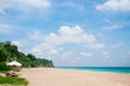 Beach bed and umbrella - summer at Bakantiang beach in Koh Lanta - Krabi, Thailand Royalty Free Stock Photo