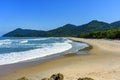 Beach in Bertioga on the north coast of the state of Sao Paulo